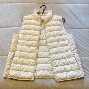 J. Crew Off-White Quilted Vest